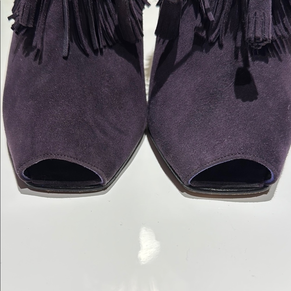 Manolo Blahnik open toe stiletto with fringe Size 6 EUC - Picture 7 of 8